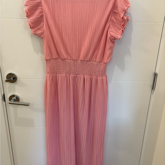 030 - SANDRA DARREN pink pleated dress - Picture 7 of 7
